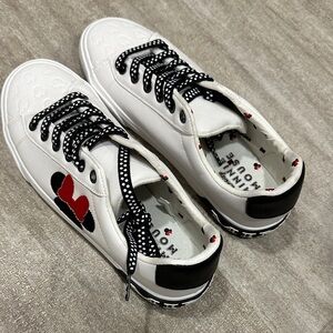 Disney White and Black Sneakers with Red Accents